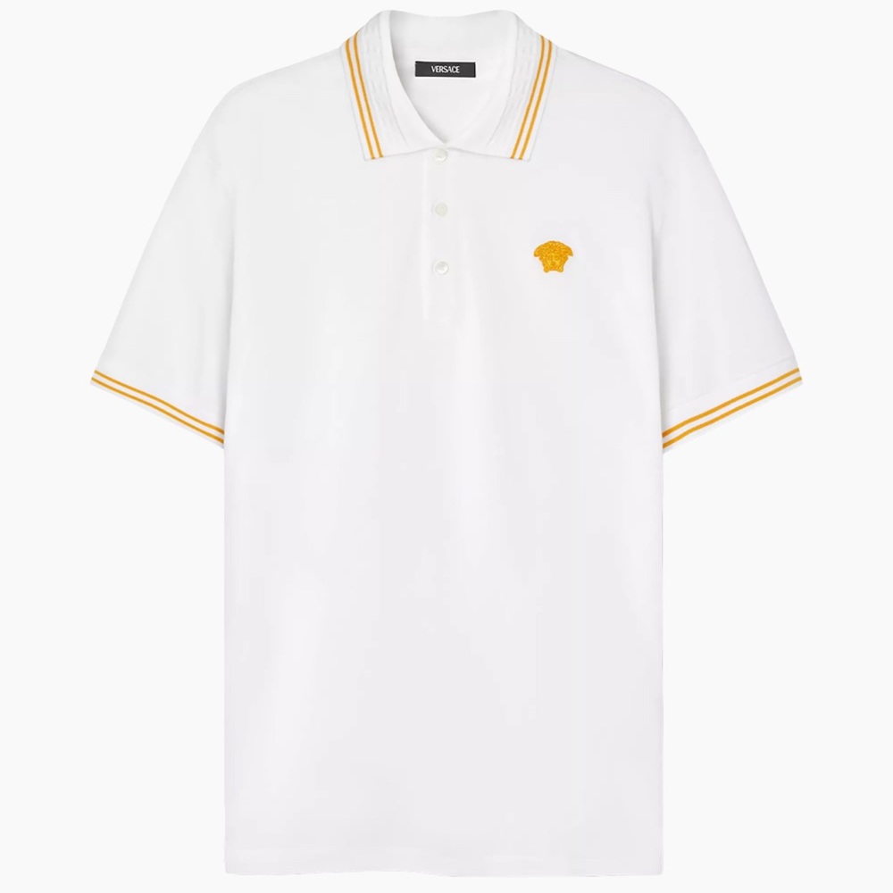 NWT Versace Medusa Pop Piqué Polo